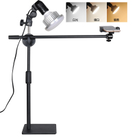火豹平板手机俯拍支架桌面拍摄防手抖录像录视频书法静物摄影画画美食 方块俯拍+85W摄影灯手机支架手机座