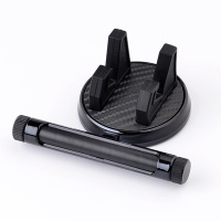 火豹车载手机支架带电话号码多功能创意通用仪表台临时停车号码牌 经典黑手机座