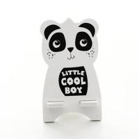 火豹桌面手机支架懒人简约可爱卡通小可折叠便携桌上放手机架 白色熊猫2个手机座