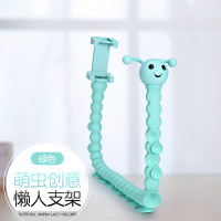 火豹抖音毛毛虫八爪鱼懒人手机支架床头桌面多功能自拍床上用户外设备支撑支夹网课便携拍照 [绿色-卡通升级款]任意手机座
