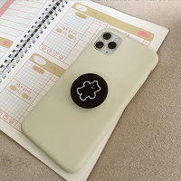 火豹所风简约懒人苹果手机配件支架网红拍摄桌面支撑指环 黑色小熊手机座