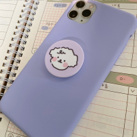 火豹所风简约懒人苹果手机配件支架网红拍摄桌面支撑指环 紫狗狗手机座