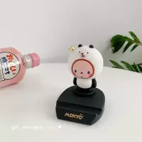 火豹卡通手机支架车载摆件桌面追剧利器可爱硅胶个性创意风情侣女 熊猫手机座