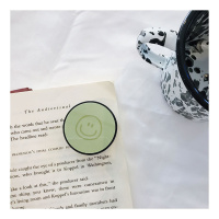 火豹卡通可爱花朵懒人指环支架刷剧桌面看电视折叠伸缩随身防摔个性创意新款情侣男女款苹果手机配件支架 绿色笑脸手机座