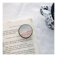 火豹卡通可爱花朵懒人指环支架刷剧桌面看电视折叠伸缩随身防摔个性创意新款情侣男女款苹果手机配件支架 青色大理石手机座