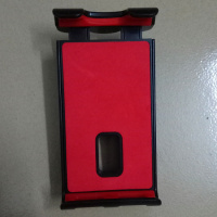 火豹悬臂架配件懒人支架手机配件桌面床头平板夹头万向双圆头三脚架夹 红两用夹无万向头手机座