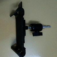 火豹悬臂架配件懒人支架手机配件桌面床头平板夹头万向双圆头三脚架夹 黑色两用夹带万向头手机平板手机座