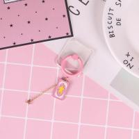 火豹支.透明手机懒人支架笑脸式指环平板。扣粘贴粘贴通用 粉色库洛牌粉环支架手机座