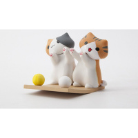 火豹可爱卡通手机支架橘花手机座ipd平板桌面摆件节日礼品 橘色花色两个手机座