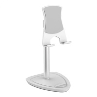 火豹嘉胜手机支架平板手机桌面支架可升降调节办公室多功能简约便携。 (伸缩款式)银色手机座