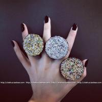 火豹手工锡箔纸香槟金银色抖气囊平板支架多功能防摔闪粉滴胶 香槟金手机座