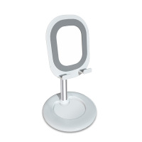 火豹手机懒人平板支架桌面可伸缩合金iPd网课便携多功能通用 F012不伸缩款-白色手机座