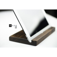 火豹手机桌面支架黑胡桃纯实木手机座kidle阅读架创意木制品大号通用 北美黑胡桃单槽pad专用大号手机座