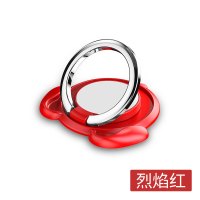 火豹手机环扣支架手机扣环指扣iPhoe苹果华为p30扣环圈超薄磁吸支撑懒人便携式桌面架车 烈焰红-萌狗[磁吸款★手机座