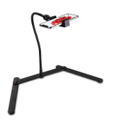 火豹手机俯拍支架桌面录像视频美食画画静物照片拍摄小型翻拍架 [软管款]翻拍支架+手机夹手机座