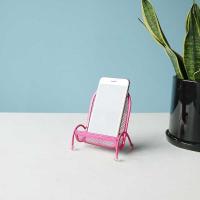 火豹支支架桌面架支可爱夹懒人手机通用寸力支架个性。摆件手机椅子6 玫红色10.5厘米宽度手机座