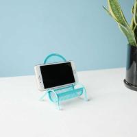 火豹支支架桌面架支可爱夹懒人手机通用寸力支架个性。摆件手机椅子6 天蓝色10.5厘米宽度手机座