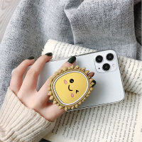 火豹可爱卡通立体手机支架可折叠便携桌面懒人支架防摔苹果华为手机壳指环扣个性女创意男情侣硅胶手机座 [支架]榴莲手机座