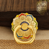 火豹藏式密法本命年手机扣环指环扣平板笔记本电脑桌面支架男女款 八吉祥手机支架手机座