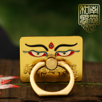 火豹藏式密法本命年手机扣环指环扣平板笔记本电脑桌面支架男女款 般若佛眼手机座