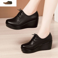 Ideamini温州浅口系带四季潮流坡跟软底单鞋女2021防滑跳舞休闲松糕女鞋子休闲鞋