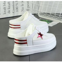 Ideamini1983美丽鞋坊松糕底透气休闲舒适百搭增高小白鞋校园学生路路女鞋休闲鞋