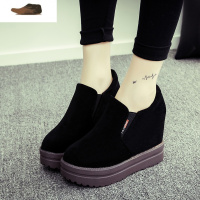 Ideamini春季一脚蹬懒人鞋松糕厚底内增高运动女鞋韩版学生舒适透气休闲鞋休闲鞋