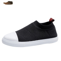Ideamini单鞋女夏2020新款韩版网面透气飞织袜子鞋一脚蹬懒人平底休闲板鞋休闲鞋