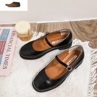 Ideamini小皮鞋女英伦2021新款韩版浅口粗跟单鞋玛丽珍奶奶鞋复古风小皮鞋休闲鞋