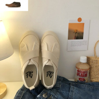 Ideamini佛系少女鞋山本风小众帆布鞋日系低帮平底硫化鞋复古港风小白鞋潮休闲鞋