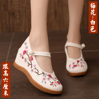 Ideamini老北京布鞋女绣花鞋搭配汉服的高跟鞋古风鞋子女汉服鞋内增高汉鞋休闲鞋