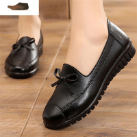 Ideamini妈妈棉鞋软底舒适单鞋秋冬季中老年女鞋奶奶防滑平底中老年皮鞋女休闲鞋