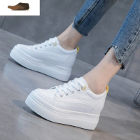 Ideamini黑色内增高春季女鞋松糕厚底旅游休闲运动配裙子春装套装鞋子显瘦休闲鞋