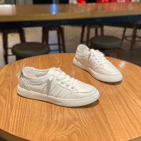 Ideamini皮小白鞋女韩版ulzzang百搭软皮平底休闲板鞋一脚蹬套脚单鞋女休闲鞋