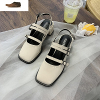 Ideamini今年流行的鞋子高跟鞋女2021年新款百搭粗跟包头凉鞋女仙女风中跟休闲鞋