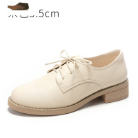 Ideamini圆头粗跟小皮鞋女韩版百搭女鞋子女2021年新款大码加绒玛丽珍单鞋休闲鞋