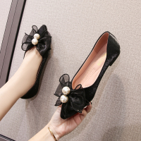 Ideamini2021春新款平底鞋女白色婚礼鞋新娘鞋婚纱大码女鞋41-43小码单鞋休闲鞋