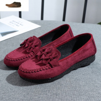 Ideamini春季新款老北京布鞋豆豆女鞋平跟平底单鞋休闲时尚妈妈鞋工作鞋女休闲鞋