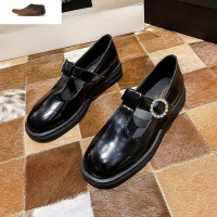 Ideamini小皮鞋女英伦深口单鞋日系春秋学生学院玛丽珍鞋复古一字扣丁字鞋休闲鞋