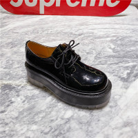 Ideamini顺利美鞋漆皮透明果冻底系带休闲鞋厚底松糕坡跟低帮鞋女鞋休闲鞋