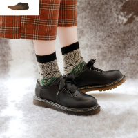 Ideamini2021春季新款女鞋英伦复古马丁靴皮学生文艺学院风小皮鞋女潮鞋休闲鞋