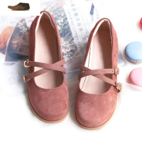 Ideamini2020新款文艺复古芭蕾舞鞋玛丽珍单鞋小皮鞋女皮两穿浅口学院风休闲鞋