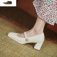 Ideamini小码高跟鞋313233粗跟玛丽珍鞋女复古仙女风单鞋配裙子40大码4142休闲鞋