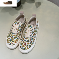 IdeaminiLADESSHOW百搭韩版原宿休闲板鞋子女2021新款印花碎花低帮帆布鞋休闲鞋