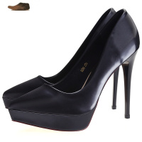 Ideamini性感12cm防水台超高跟鞋女细跟职业米白色夜店礼仪单鞋2021新款潮休闲鞋