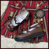 Ideaminilolita原创[踏星]低跟圆头可爱洛丽塔鞋少女单鞋休闲鞋