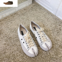 Ideamini2021年新款休闲鞋韩版网红分趾猪蹄鞋女平底百搭系带帆布鞋INS潮休闲鞋