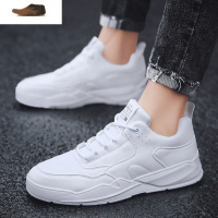 Ideamini小白鞋大码45男生板鞋春季青少年休闲潮流白色运动鞋男式皮面鞋子休闲鞋