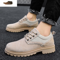 Ideamini短靴男秋季英伦马丁靴男工装靴低帮马丁鞋男靴磨砂皮靴子男鞋冬季休闲鞋