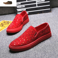 Ideamini乐福鞋男士潮鞋2020新款铆钉鞋男潮一脚蹬懒人鞋个性柳丁鞋男鞋子休闲鞋